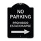 Signmission No Parking Prohibido Estacionarse W/ Left Arrow Heavy-Gauge Aluminum Sign, 24" x 18", BS-1824-23596 A-DES-BS-1824-23596 - alternate 1
